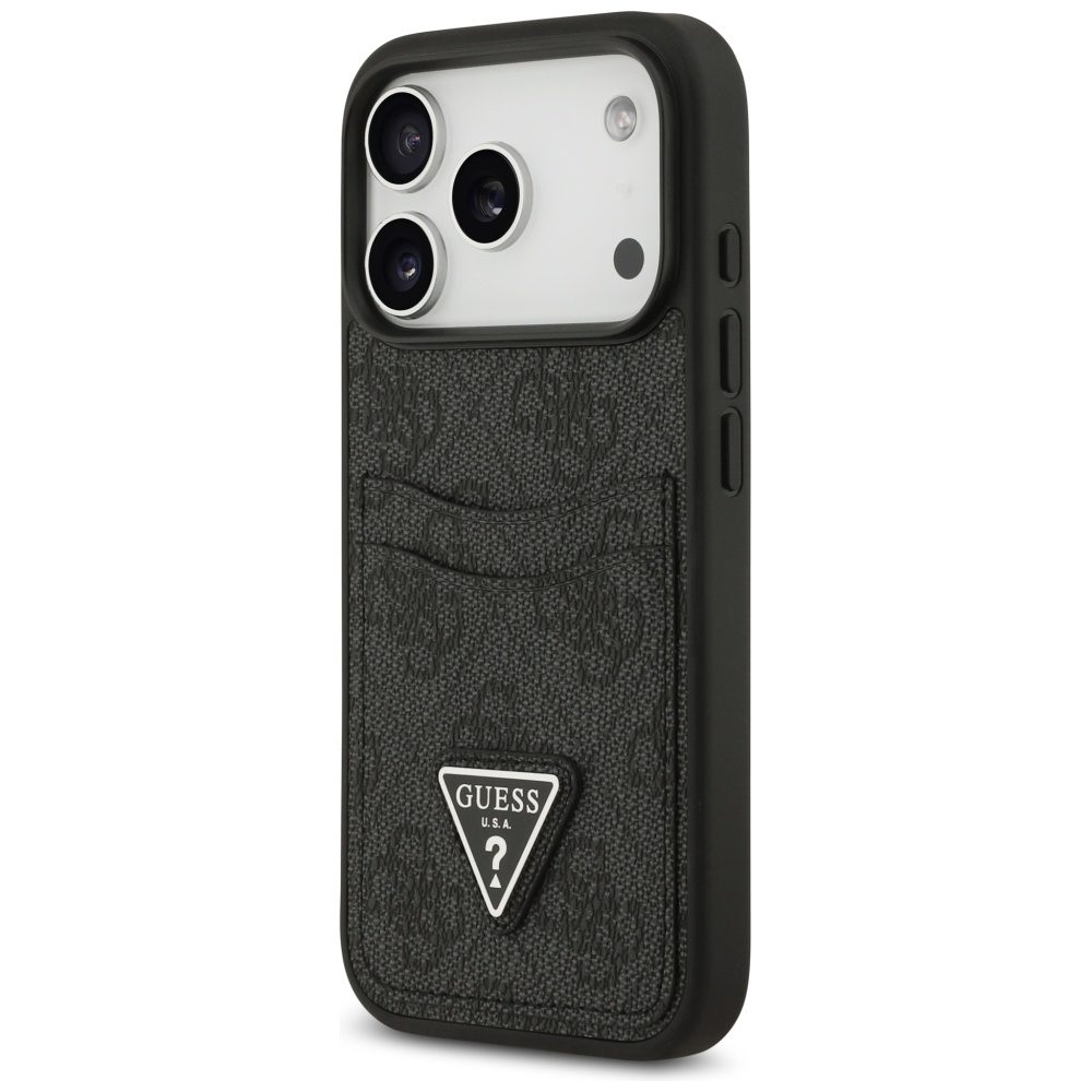 201110_2 Guess 4G nauble Card Triangle case for iPhone 17 Pro - blackeng