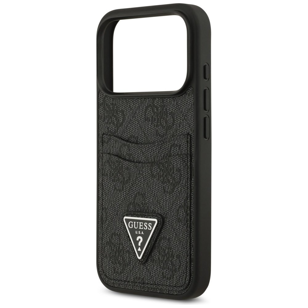 201110_6 Guess 4G nauble Card Triangle case for iPhone 17 Pro - blackeng