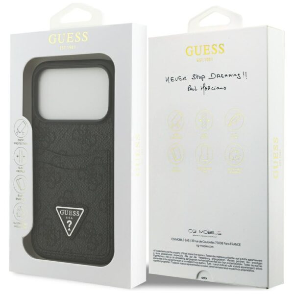 201110_8 Guess 4G nauble Card Triangle case for iPhone 17 Pro - blackeng