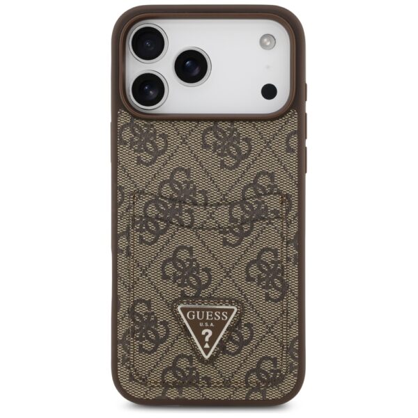 201111_3 Guess 4G Nauble Card Triangle Case for iPhone 17 Pro Max - Browneng