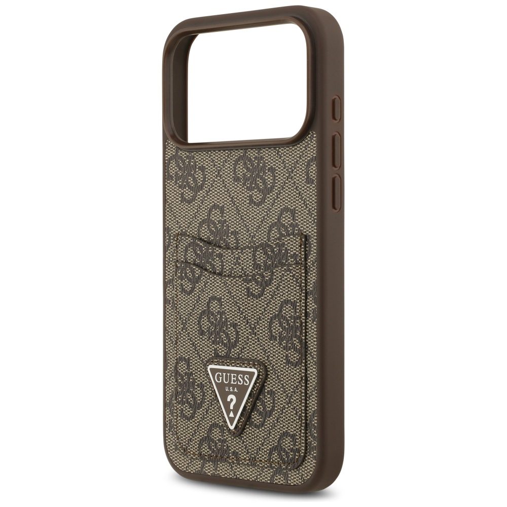 201111_6 Guess 4G Nauble Card Triangle Case for iPhone 17 Pro Max - Browneng