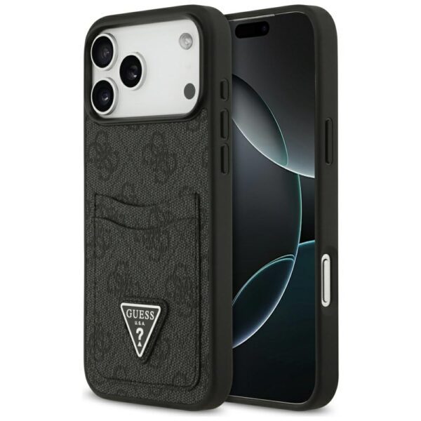 201112_1 Guess 4G nauble Card Triangle case for iPhone 17 Pro Max - blackeng