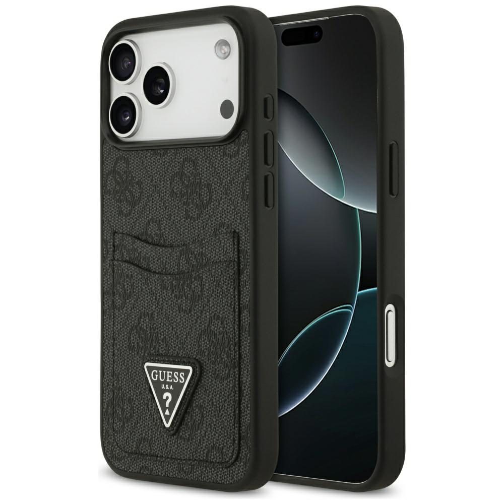 201112_1 Guess 4G nauble Card Triangle case for iPhone 17 Pro Max - blackeng
