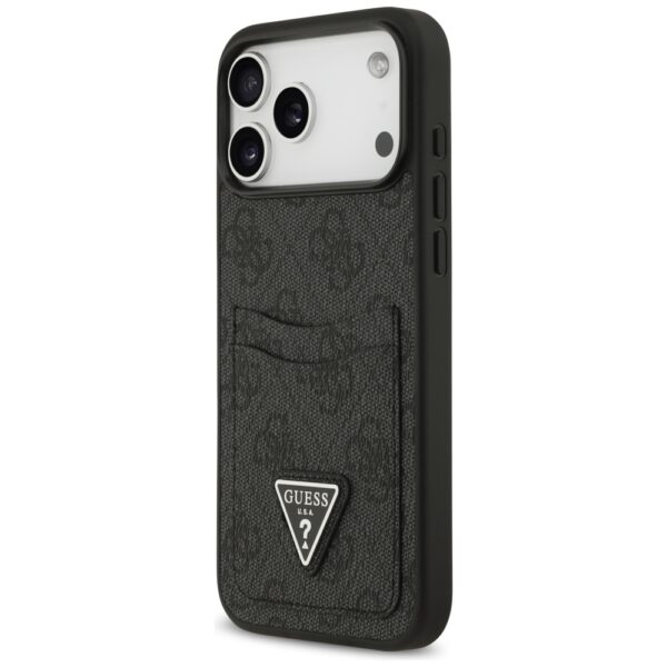 201112_2 Guess 4G nauble Card Triangle case for iPhone 17 Pro Max - blackeng