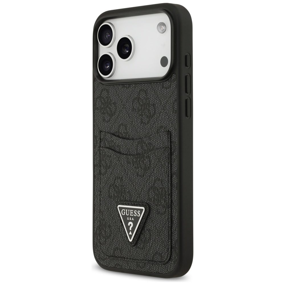 201112_2 Guess 4G nauble Card Triangle case for iPhone 17 Pro Max - blackeng