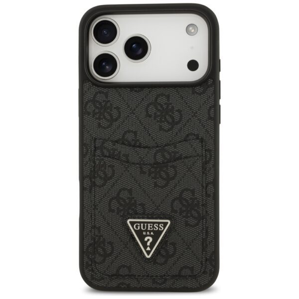 201112_3 Guess 4G nauble Card Triangle case for iPhone 17 Pro Max - blackeng