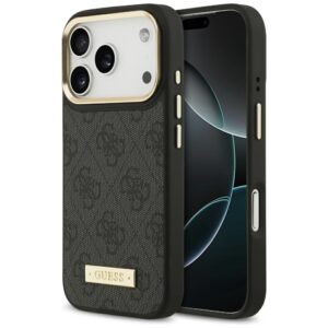 Guess 4G Logo Plate MagSafe Case for iPhone 17 Pro - Blackeng