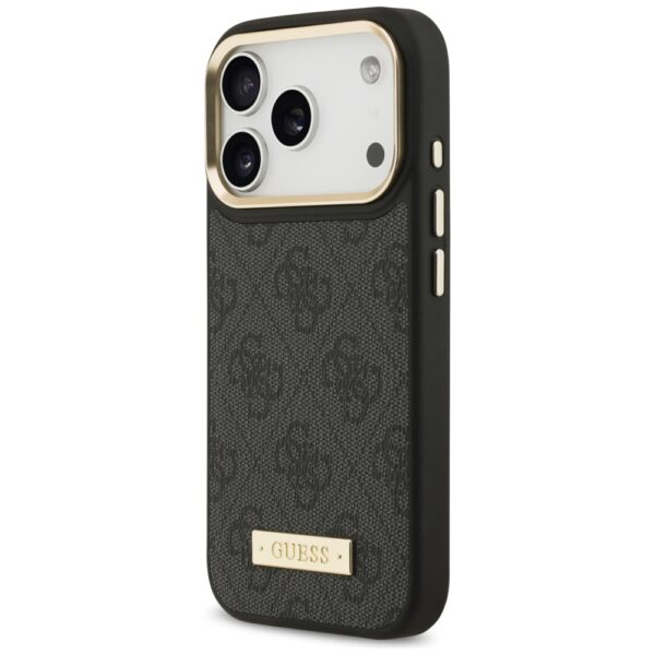 Guess 4G Logo Plate MagSafe Case for iPhone 17 Pro - Blackeng
