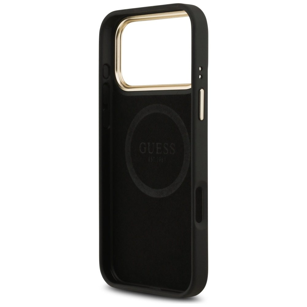Guess 4G Logo Plate MagSafe Case for iPhone 17 Pro Max - Blackeng