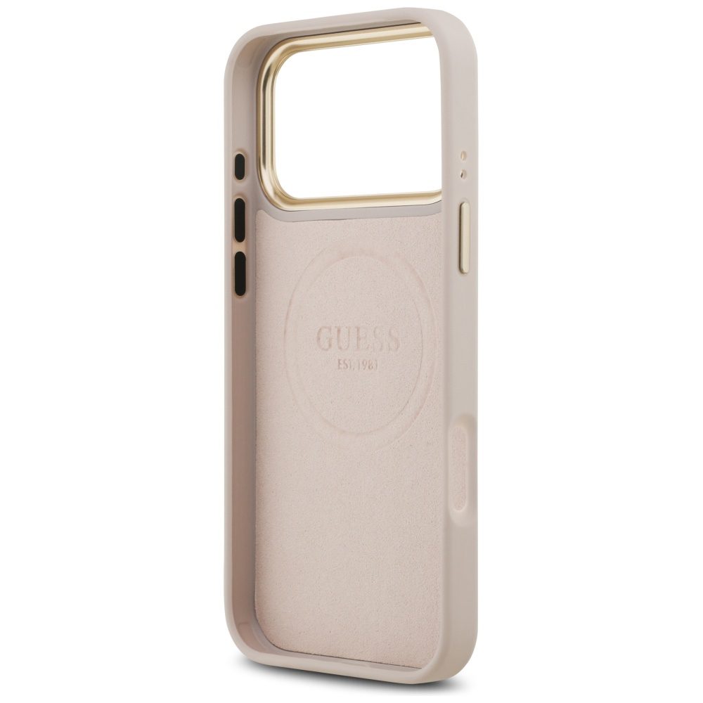 Guess 4G Logo Plate MagSafe Case for iPhone 17 Pro Max - Pinkeng