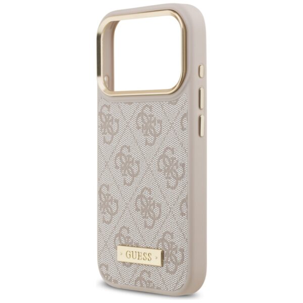 Guess 4G Logo Plate MagSafe Case for iPhone 17 Pro - Pinkeng