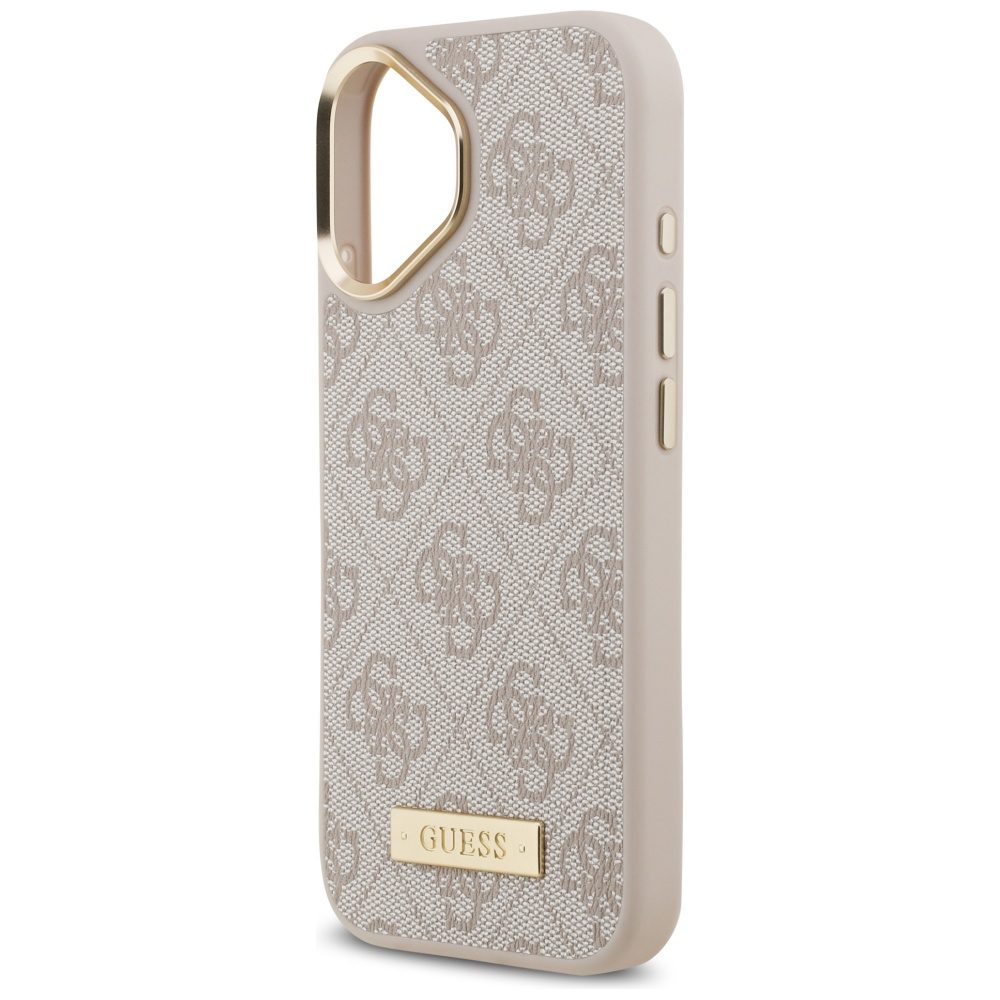 Guess 4G Logo Plate MagSafe Case for iPhone 17 - Pinkeng