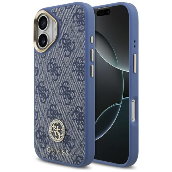 Guess 4G Strass Logo MagSafe Case for iPhone 17 - Blueeng