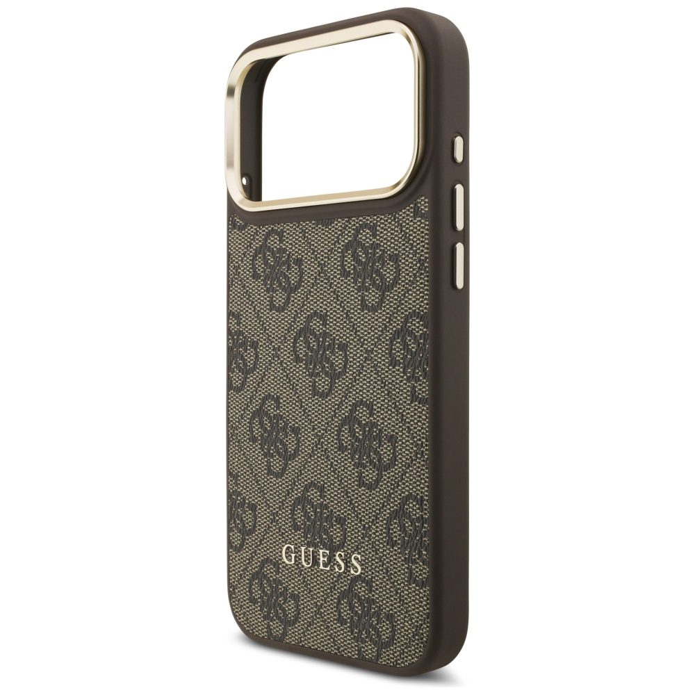 201144_6 Guess 4G Case with Magsafe Wallet for iPhone 17 Pro Max - Browneng