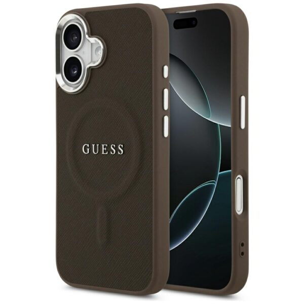 Guess Classic Logo MagSafe Case for iPhone 17 - Browneng