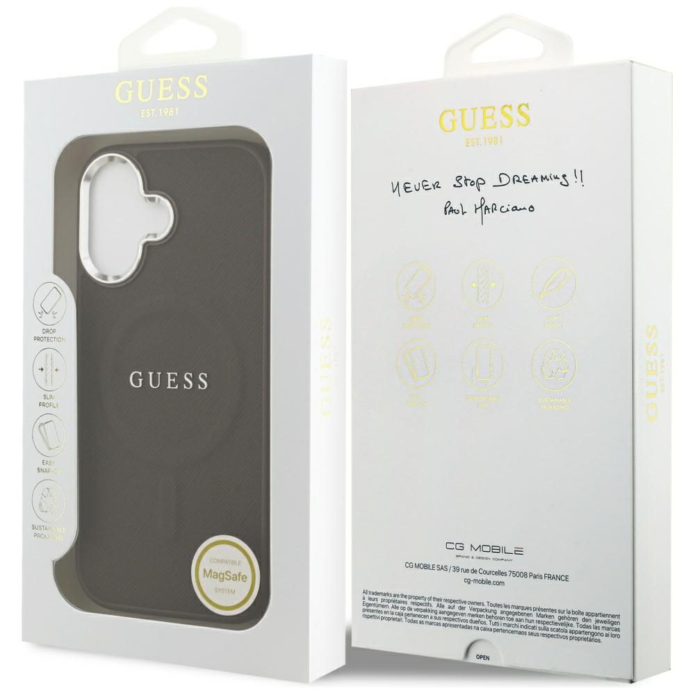 Guess Classic Logo MagSafe Case for iPhone 17 - Browneng