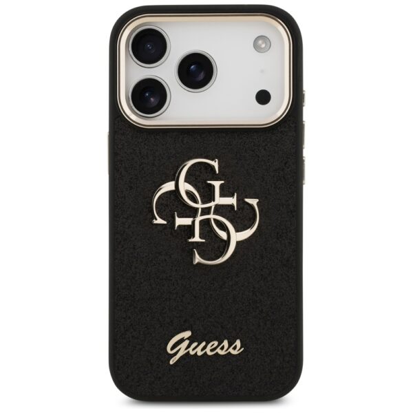 Guess Fixed Glitter Big 4G Metal Frame case for iPhone 17 Pro - blackeng