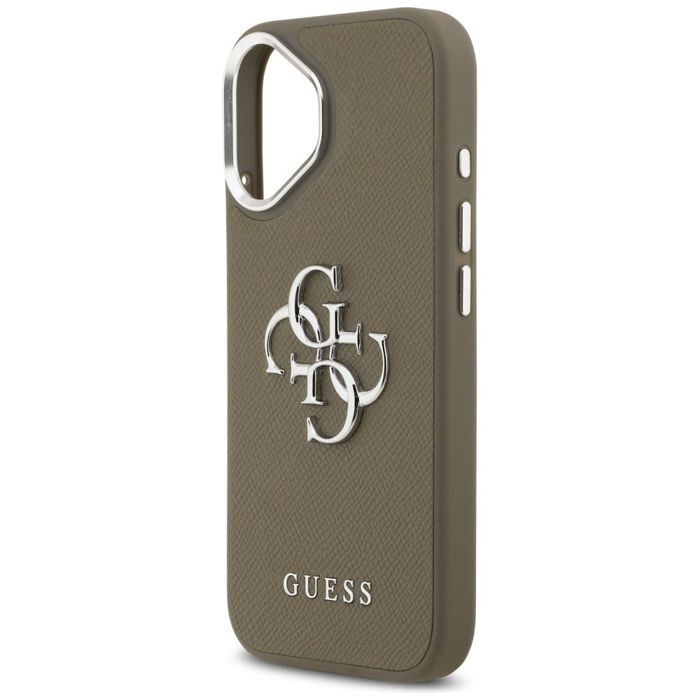Guess Grained Big 4G Classic Logo iPhone 17 Case - Browneng