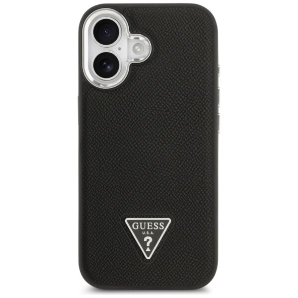 Guess Grained Triangle Logo MagSafe case for iPhone 17 - blackeng