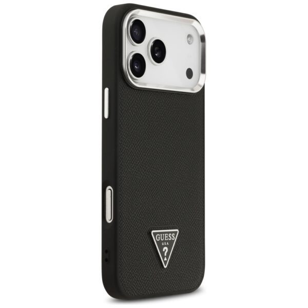 Guess Grained Triangle Logo MagSafe case for iPhone 17 Pro - blackeng