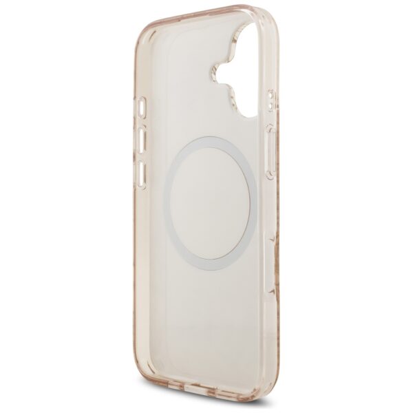 Guess IML Flowers Electro Pearl Strap MagSafe Case for iPhone 17 - Pinkeng