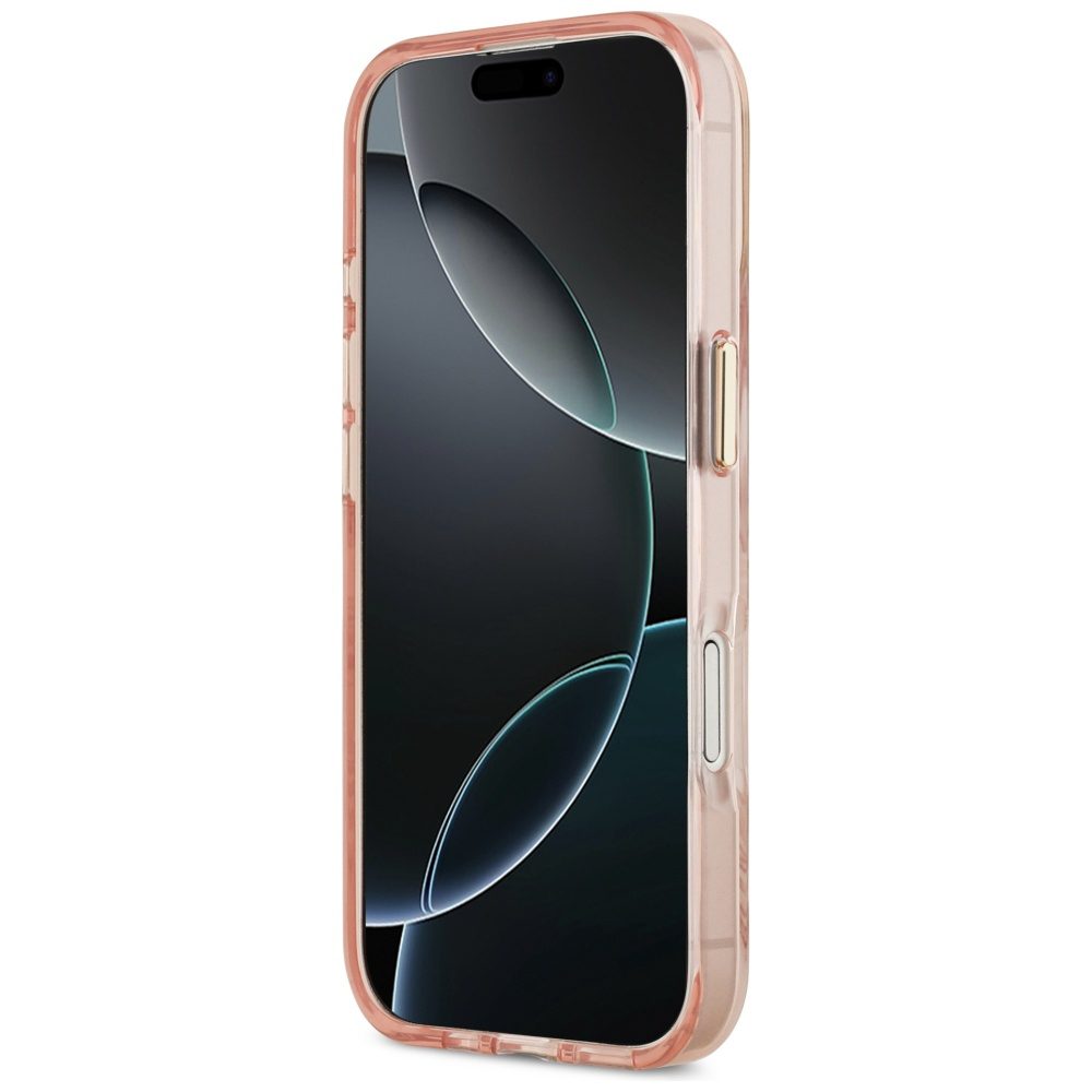 Guess Jungle Tonal Triangle MagSafe iPhone 17 Case - Pinkeng