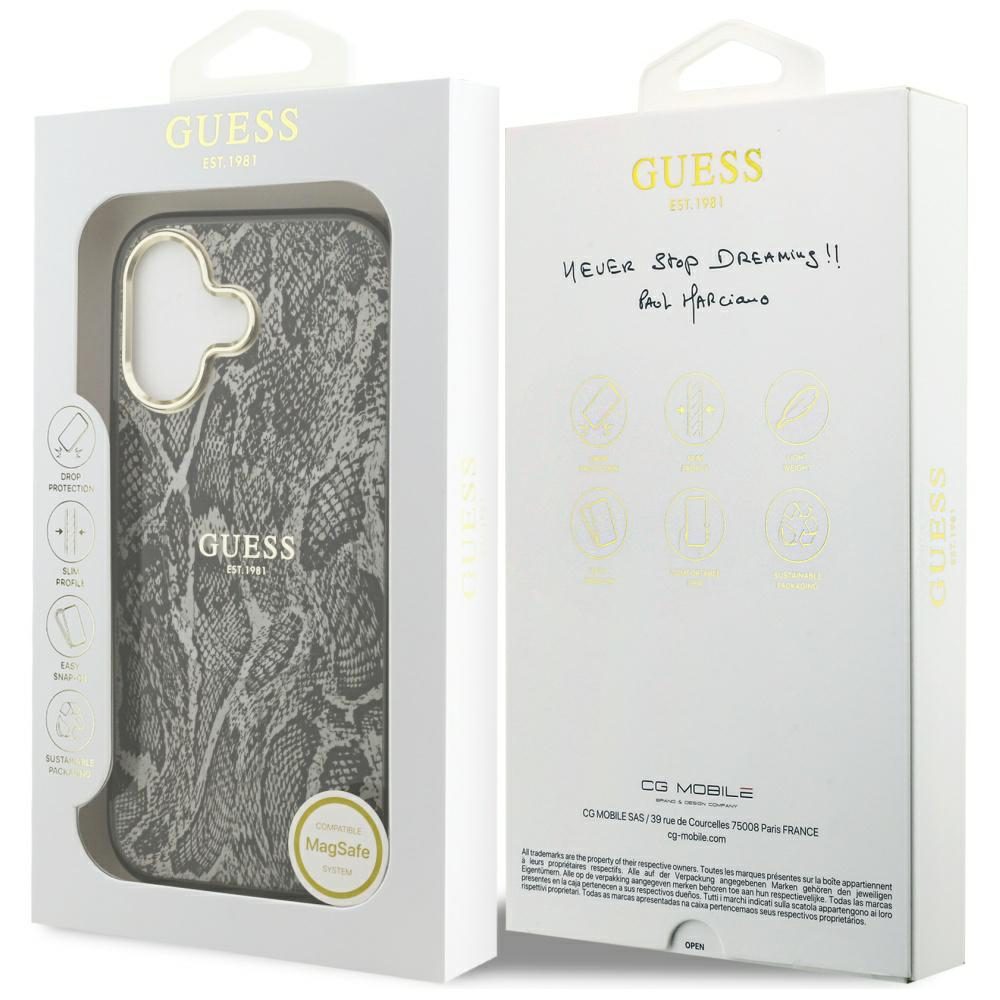 Guess Python Pattern MagSafe Case for iPhone 17 - Blackeng