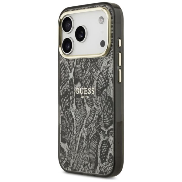 Guess Python Pattern MagSafe Case for iPhone 17 Pro - Blackeng