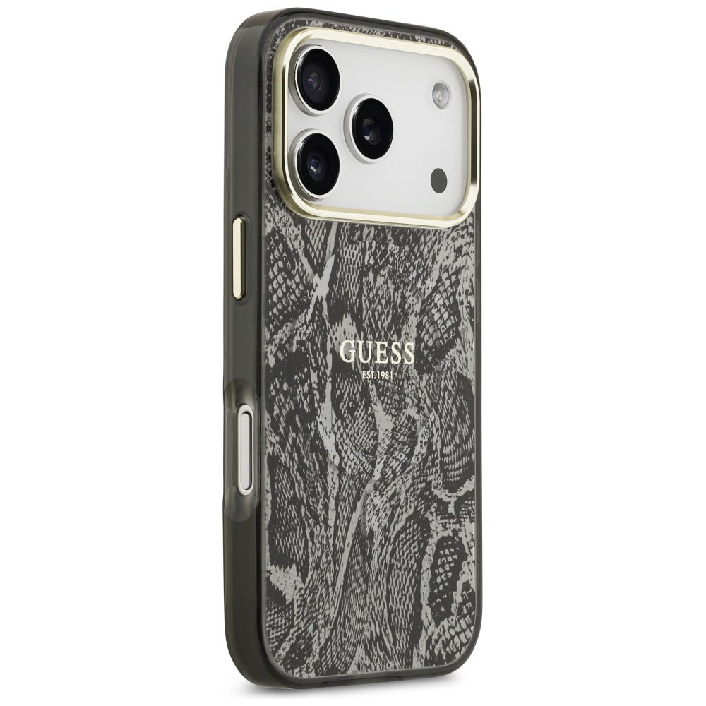 Guess Python Pattern MagSafe Case for iPhone 17 Pro - Blackeng