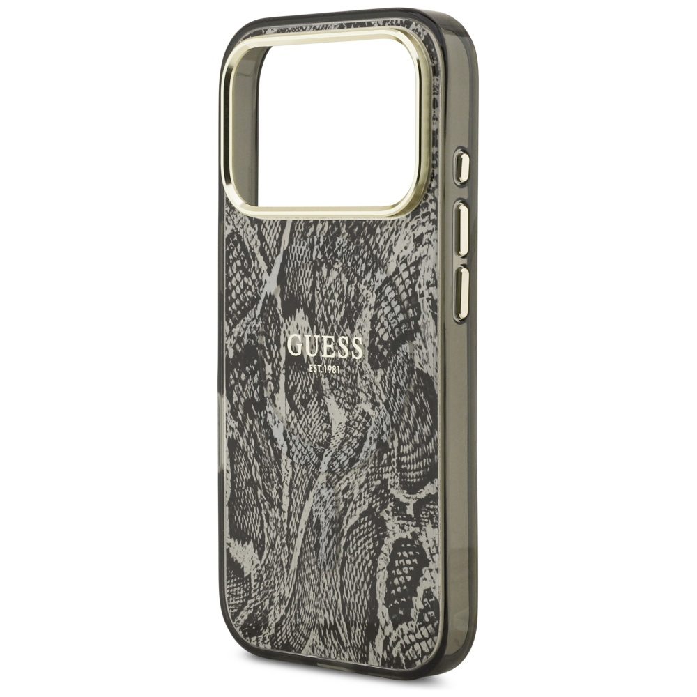 Guess Python Pattern MagSafe Case for iPhone 17 Pro - Blackeng