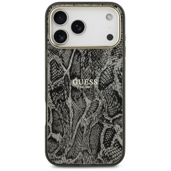 Guess Python Pattern MagSafe Case for iPhone 17 Pro Max - Blackeng