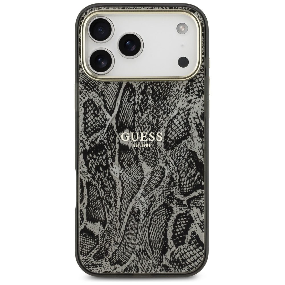 Guess Python Pattern MagSafe Case for iPhone 17 Pro Max - Blackeng