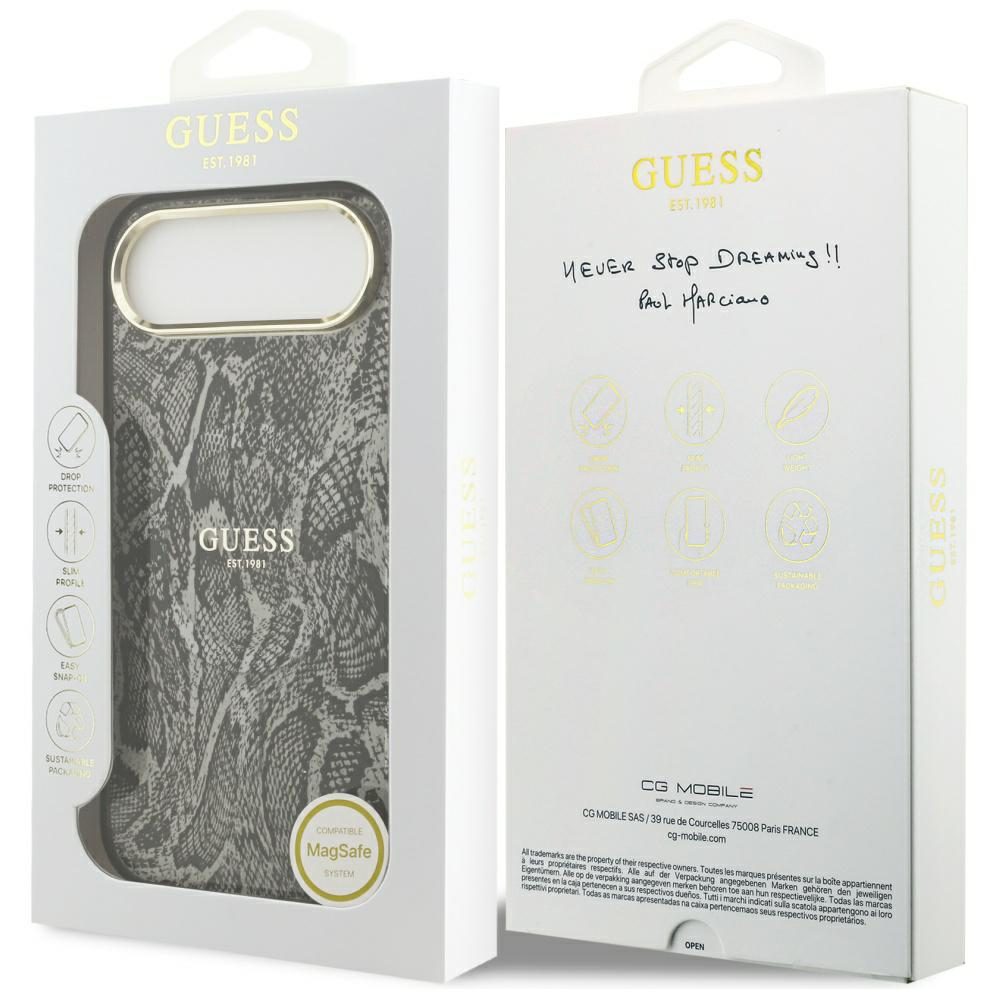 Guess Python Pattern MagSafe Case for iPhone Air - Blackeng
