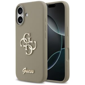 Guess Silicone Big 4G Script Case for iPhone 17 - Browneng