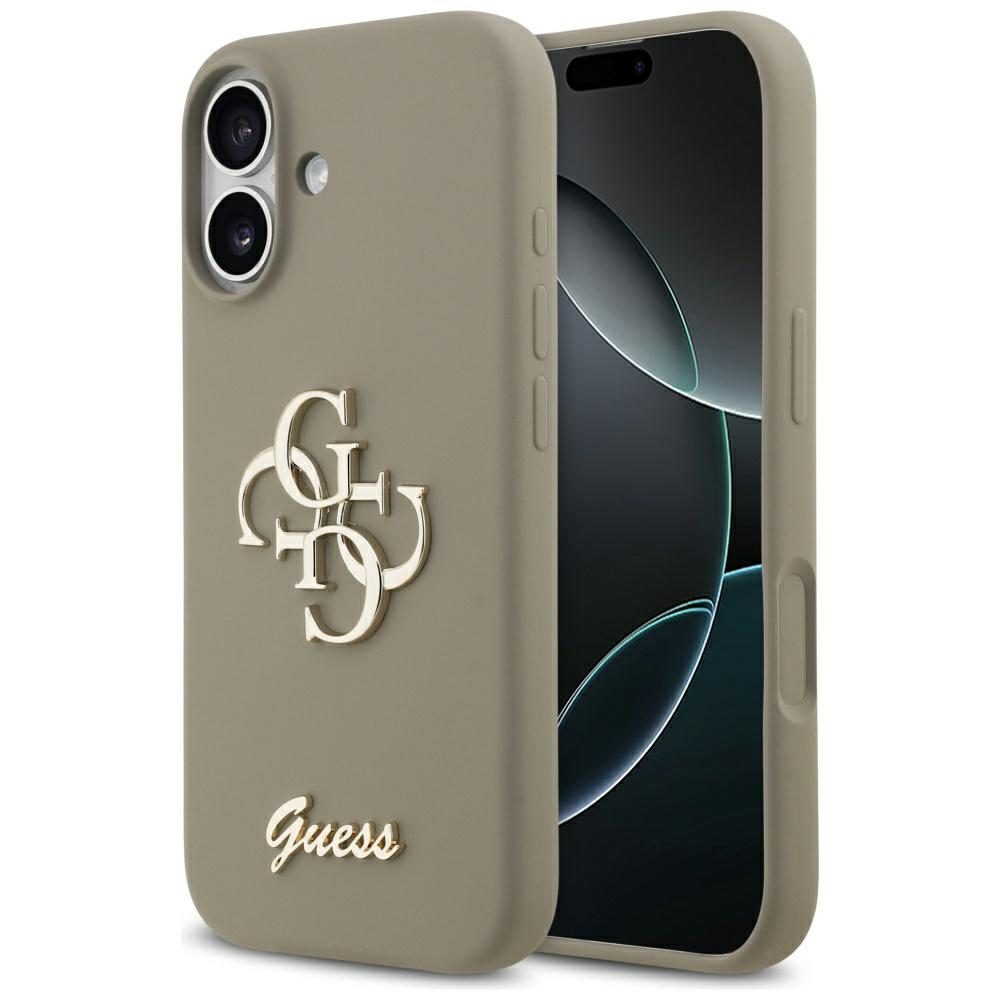 Guess Silicone Big 4G Script Case for iPhone 17 - Browneng