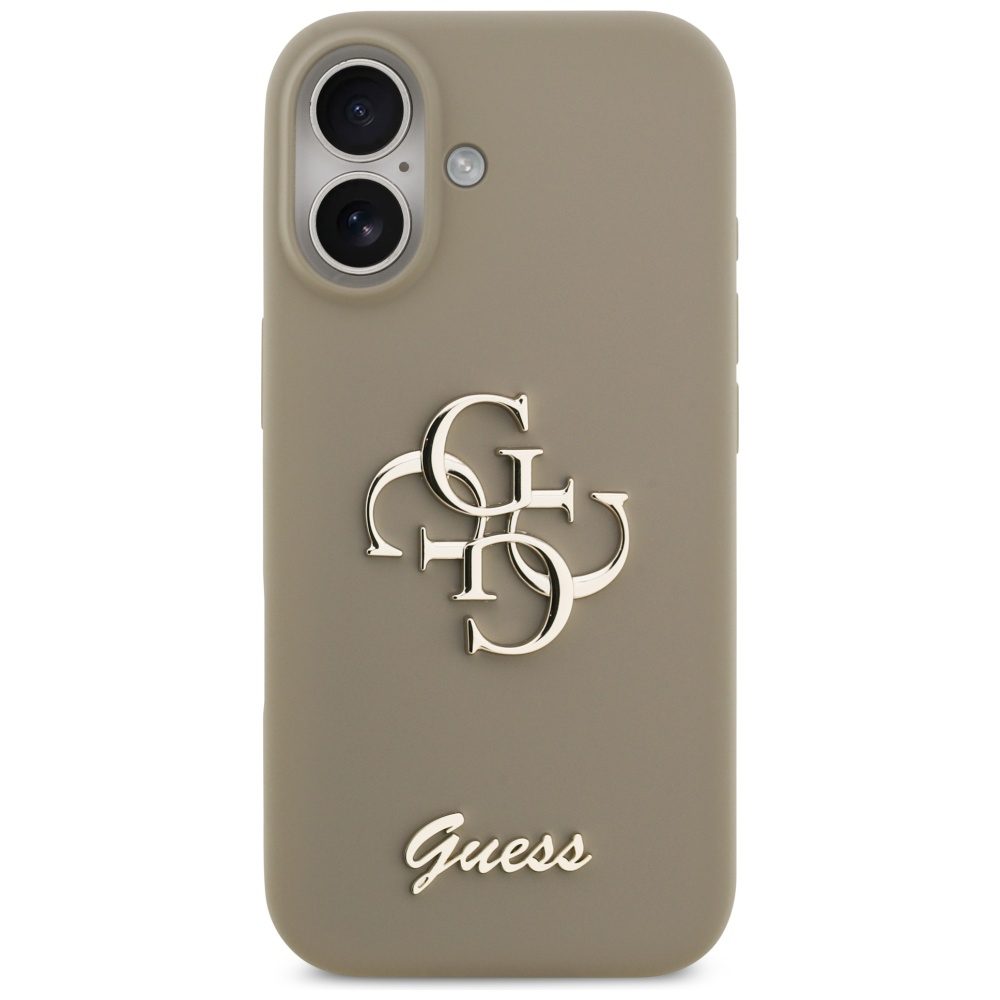 Guess Silicone Big 4G Script Case for iPhone 17 - Browneng