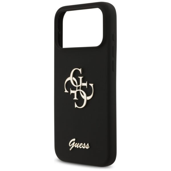 Guess Silicone Big 4G Script Case for iPhone 17 Pro Max - Blackeng