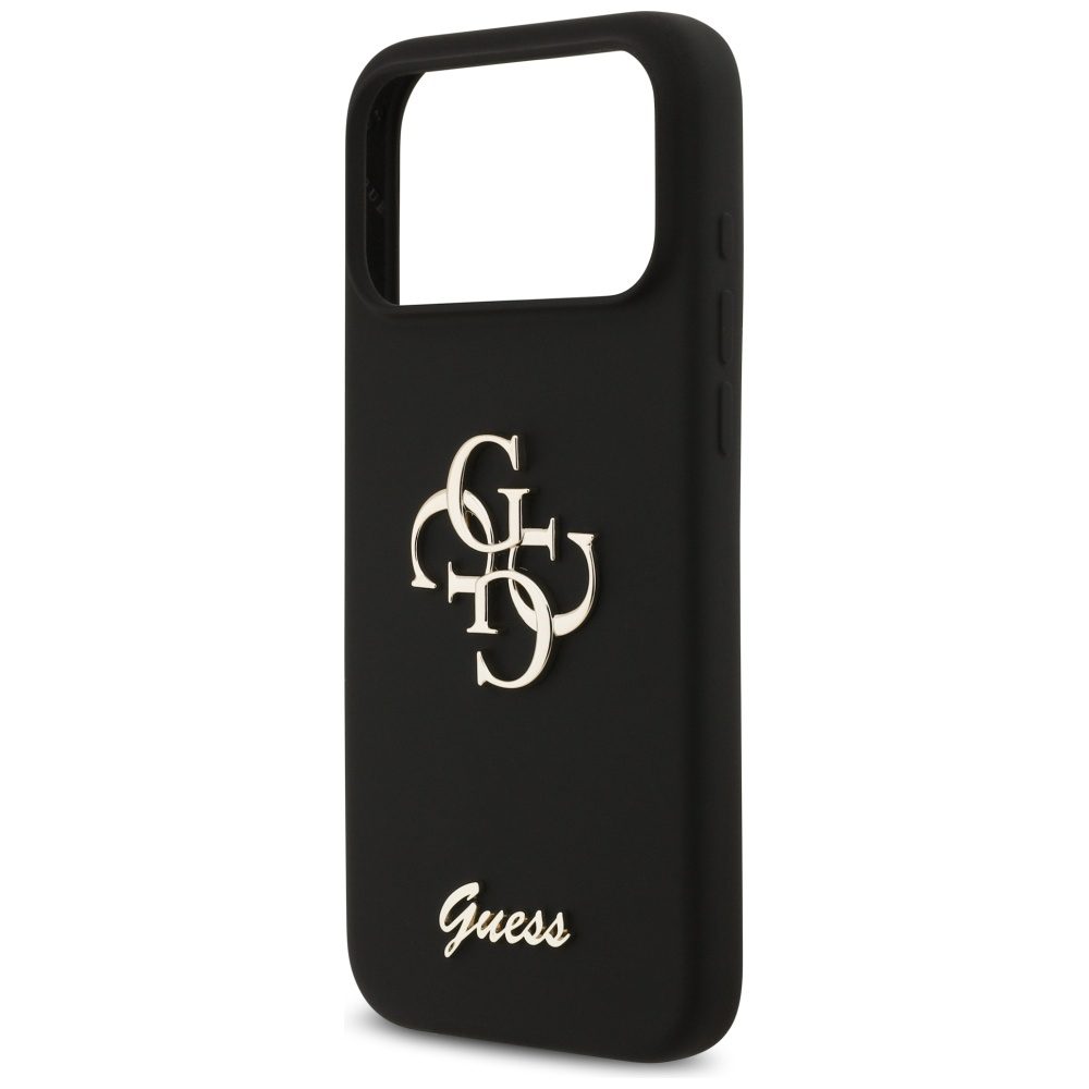 Guess Silicone Big 4G Script Case for iPhone 17 Pro Max - Blackeng