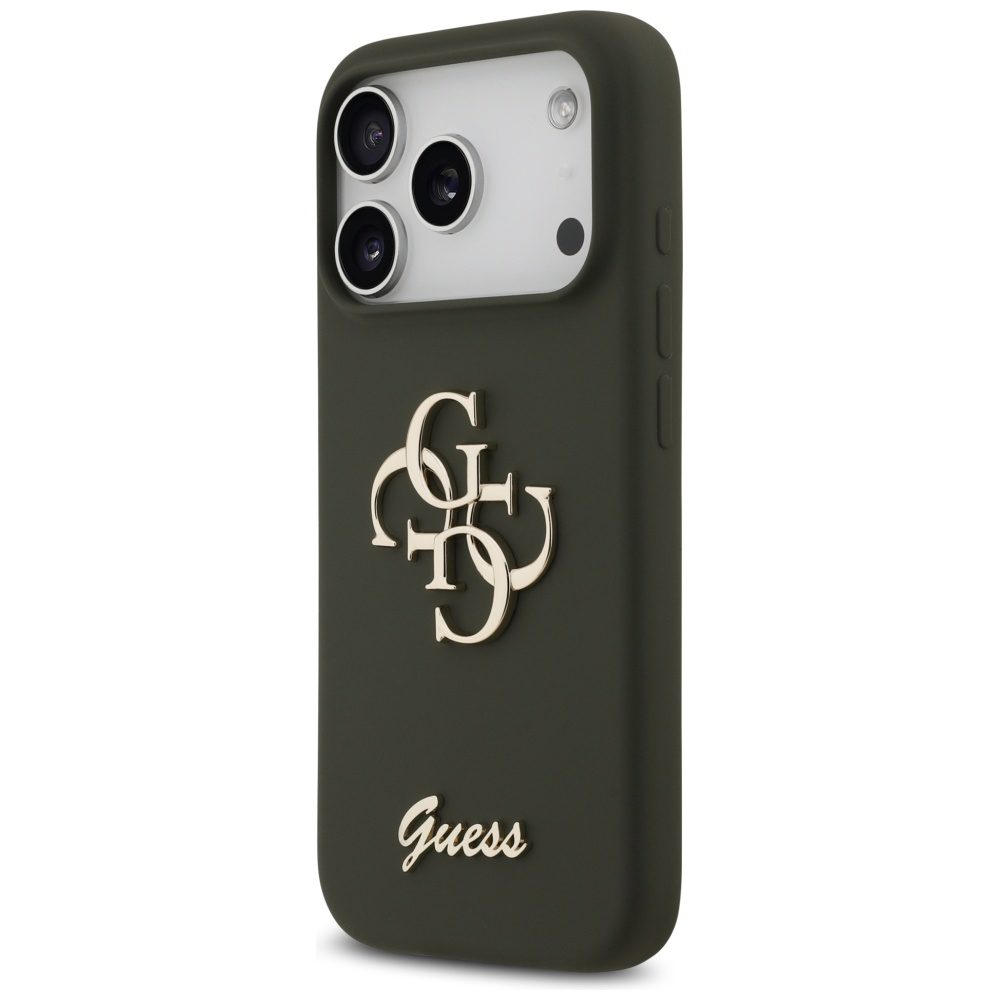 Guess Silicone Big 4G Script Case for iPhone 17 Pro Max - Greeneng