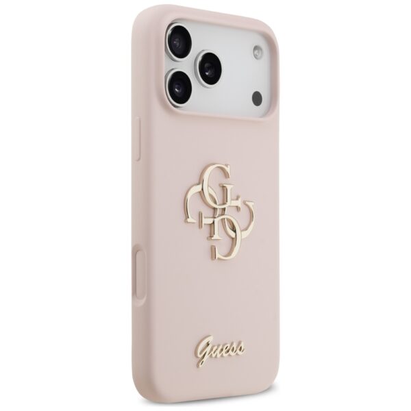 Guess Silicone Big 4G Script Case for iPhone 17 Pro Max - Pinkeng