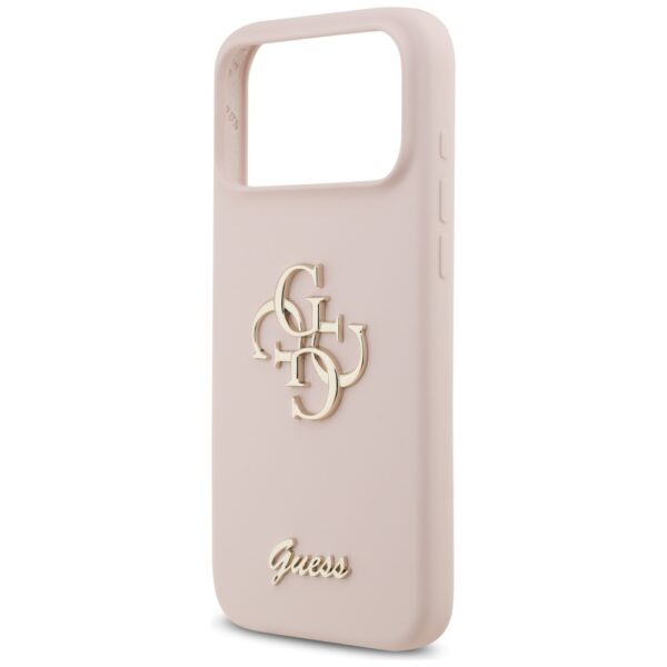 Guess Silicone Big 4G Script Case for iPhone 17 Pro Max - Pinkeng