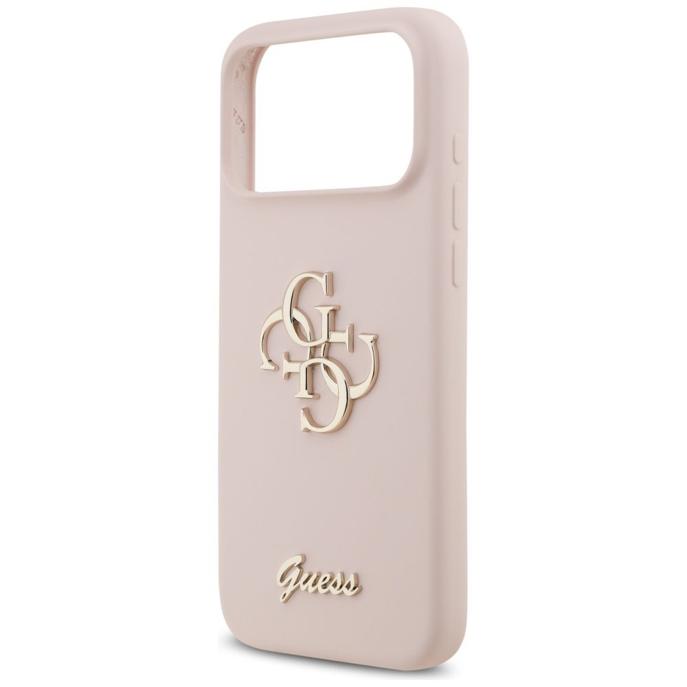 Guess Silicone Big 4G Script Case for iPhone 17 Pro Max - Pinkeng