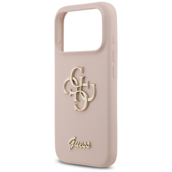 Guess Silicone Big 4G Script Case for iPhone 17 Pro - Pinkeng