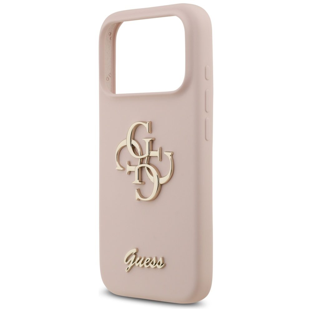 Guess Silicone Big 4G Script Case for iPhone 17 Pro - Pinkeng