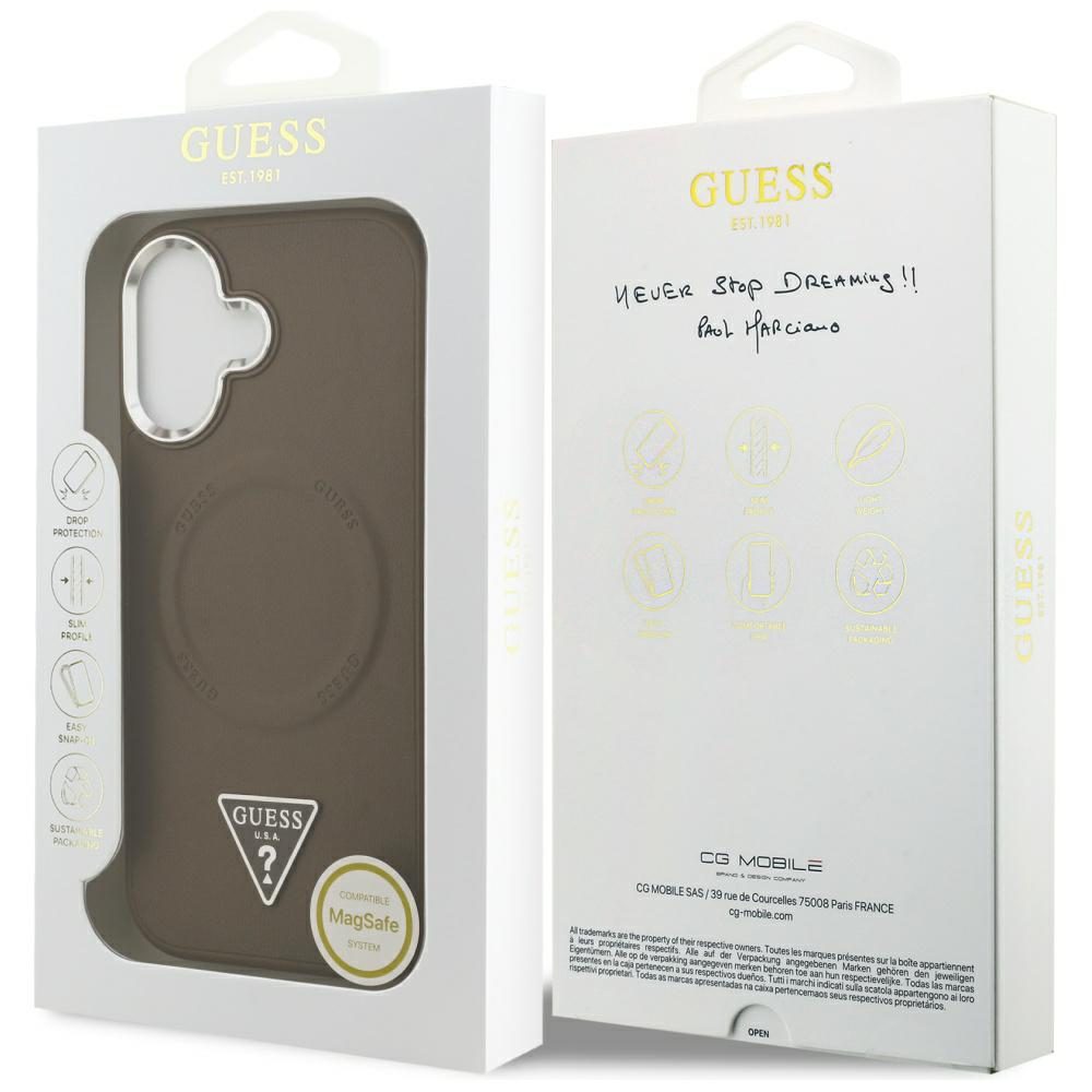 201230_8 Guess Triangle Logo MagSafe case for iPhone 17 - browneng