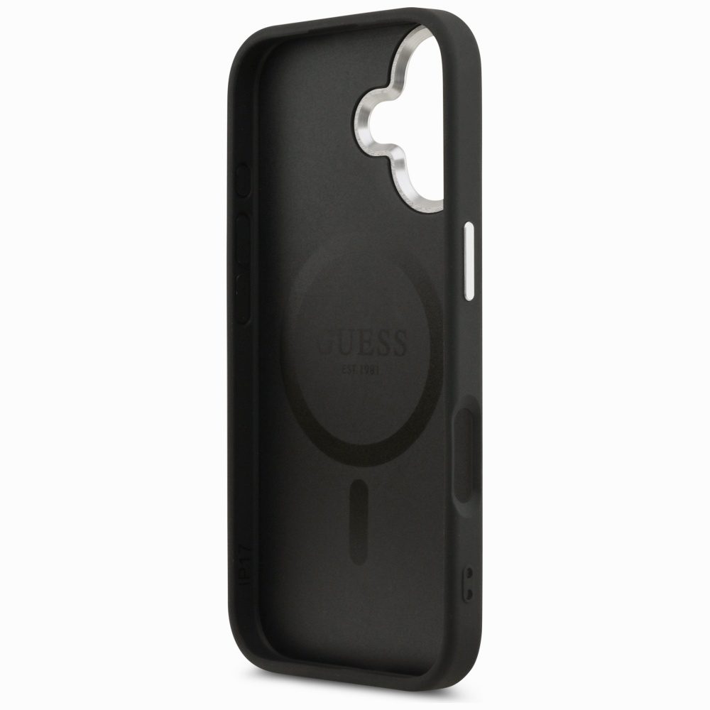201231_7 Guess Triangle Logo MagSafe case for iPhone 17 - blackeng