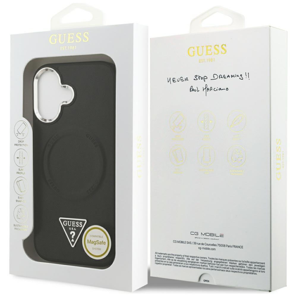 201231_8 Guess Triangle Logo MagSafe case for iPhone 17 - blackeng