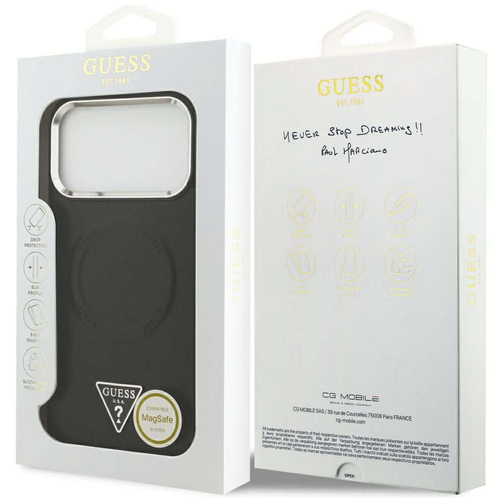 Guess Triangle Logo MagSafe Case for iPhone 17 Pro Max - Blackeng
