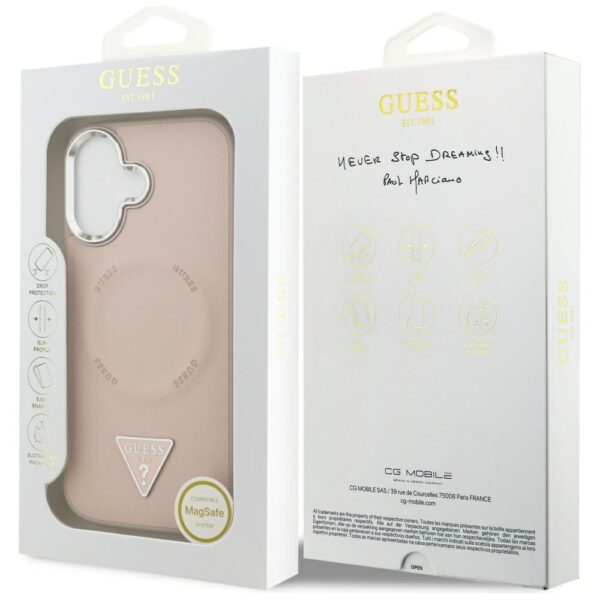 Guess Triangle Logo MagSafe case for iPhone 17 - pinkeng
