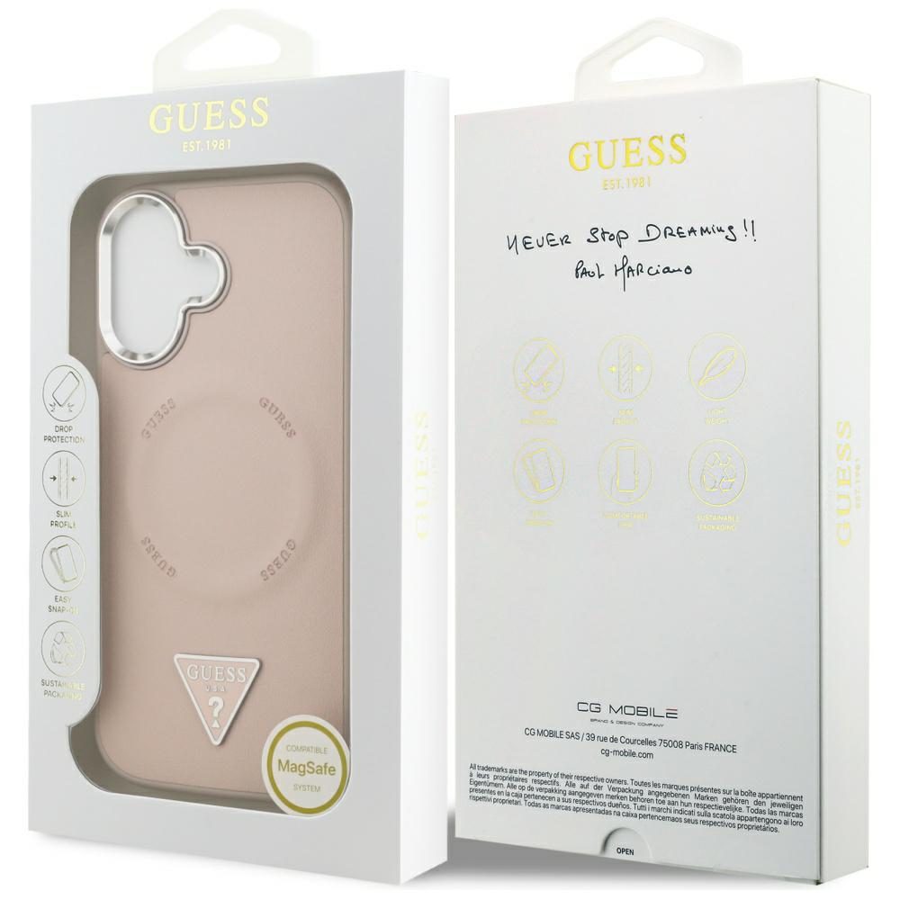 Guess Triangle Logo MagSafe case for iPhone 17 - pinkeng